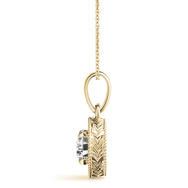 14K Yellow Gold 1 ct tw Solitaire Diamond Pendant