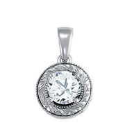 14K White Gold 1 ct tw Solitaire Diamond Pendant