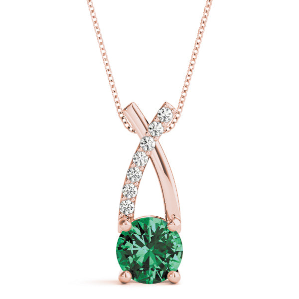 14K Rose Gold 1 ct tw Fashion Diamond Pendant