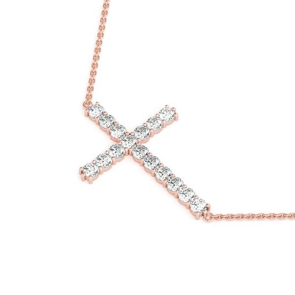 14K Rose Gold 1 ct tw Fashion Diamond Pendant