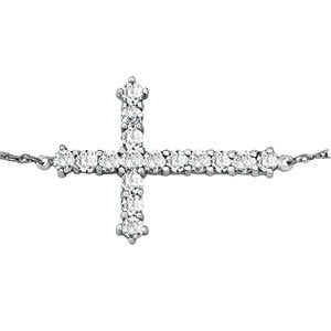 14K White Gold 1 ct tw Fashion Diamond Pendant