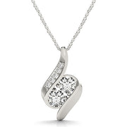 18K White Gold 1 ct tw Fashion Diamond Pendant