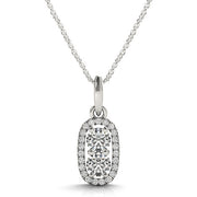 14K White Gold 1 ct tw Fashion Diamond Pendant
