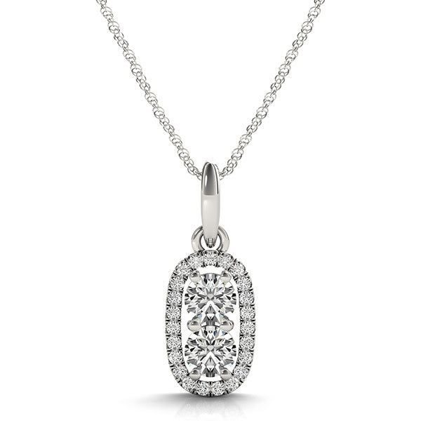 14K White Gold 1 ct tw Fashion Diamond Pendant