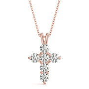 14K Rose Gold 1/2 ct tw Fashion Diamond Pendant
