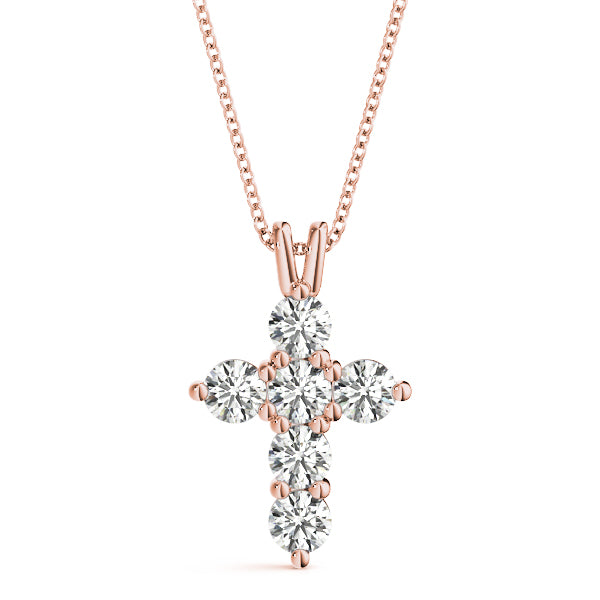 18K Rose Gold 1/2 ct tw Fashion Diamond Pendant