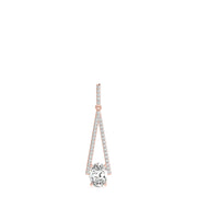 18K Rose Gold 1/5 ct tw Halo Diamond Pendant