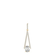 14K Yellow Gold 1/5 ct tw Halo Diamond Pendant