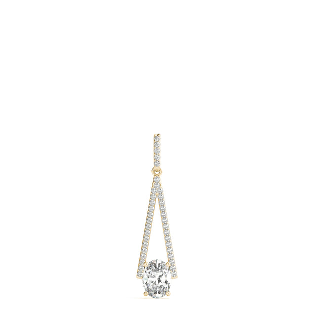 14K Yellow Gold 1/5 ct tw Halo Diamond Pendant