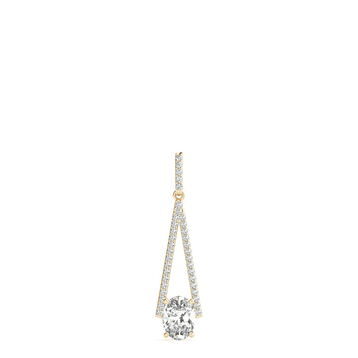 14K Yellow Gold 1/5 ct tw Halo Diamond Pendant