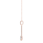 14K Rose Gold 1/5 ct tw Halo Diamond Pendant