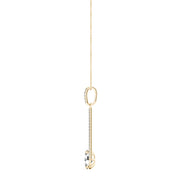 14K Yellow Gold 1/5 ct tw Halo Diamond Pendant