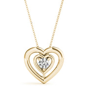 14K Yellow Gold 1/2 ct tw Solitaire Diamond Pendant