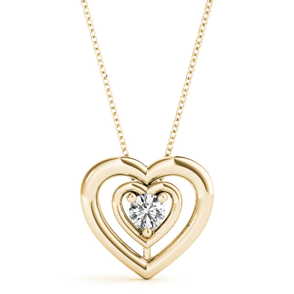 14K Yellow Gold 1/2 ct tw Solitaire Diamond Pendant