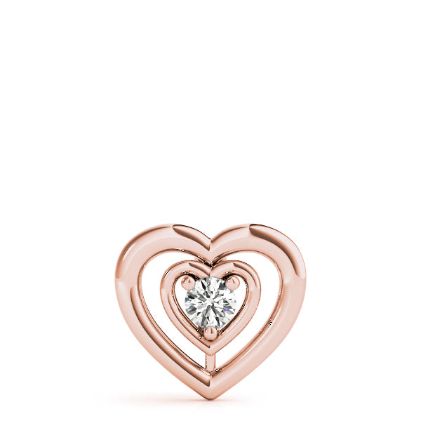 14K Rose Gold 1/2 ct tw Solitaire Diamond Pendant