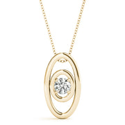 14K Yellow Gold 1/10 ct tw Solitaire Diamond Pendant