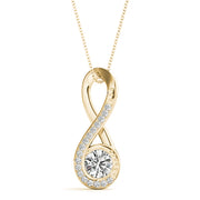 18K Yellow Gold 5/8 ct tw Solitaire Diamond Pendant