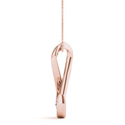 14K Rose Gold 5/8 ct tw Solitaire Diamond Pendant