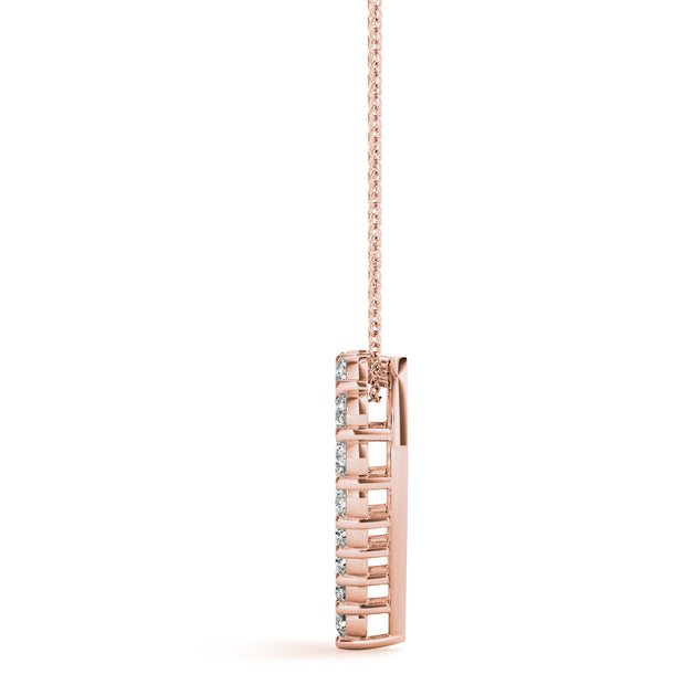 18K Rose Gold 1/3 ct tw Fashion Diamond Pendant