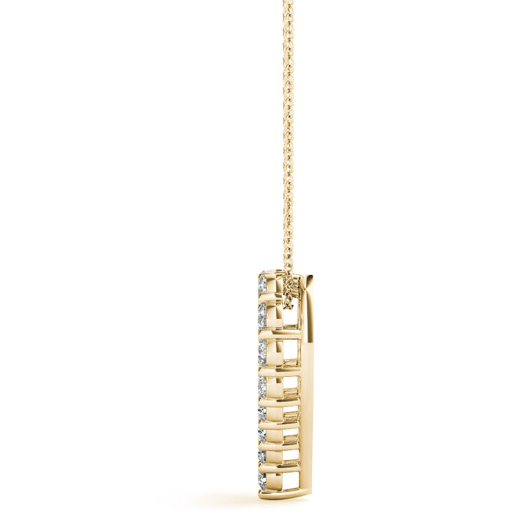 18K Yellow Gold 1/3 ct tw Fashion Diamond Pendant