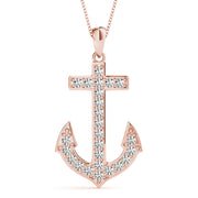 18K Rose Gold 1/8 ct tw Fashion Diamond Pendant