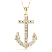 14K Yellow Gold 1/8 ct tw Fashion Diamond Pendant