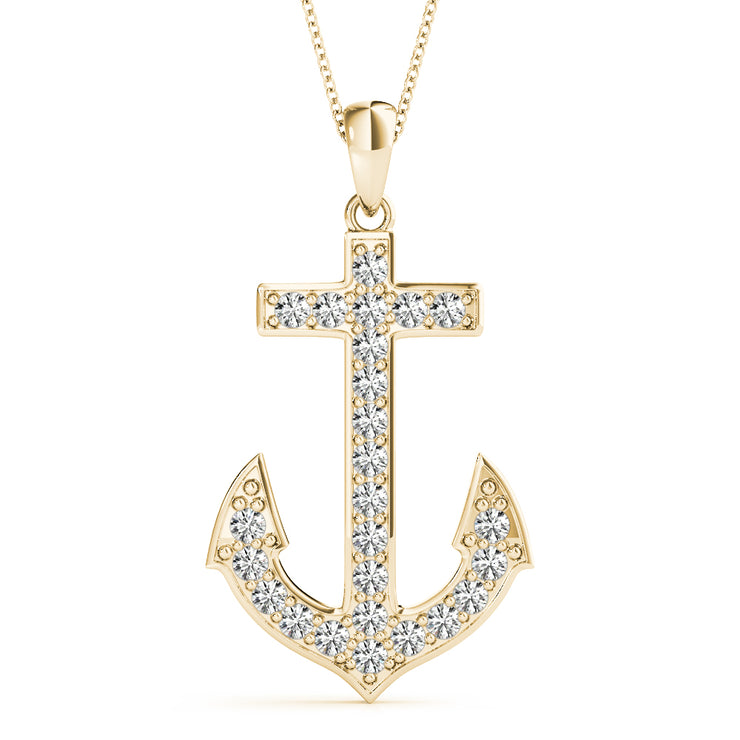 14K Yellow Gold 1/8 ct tw Fashion Diamond Pendant