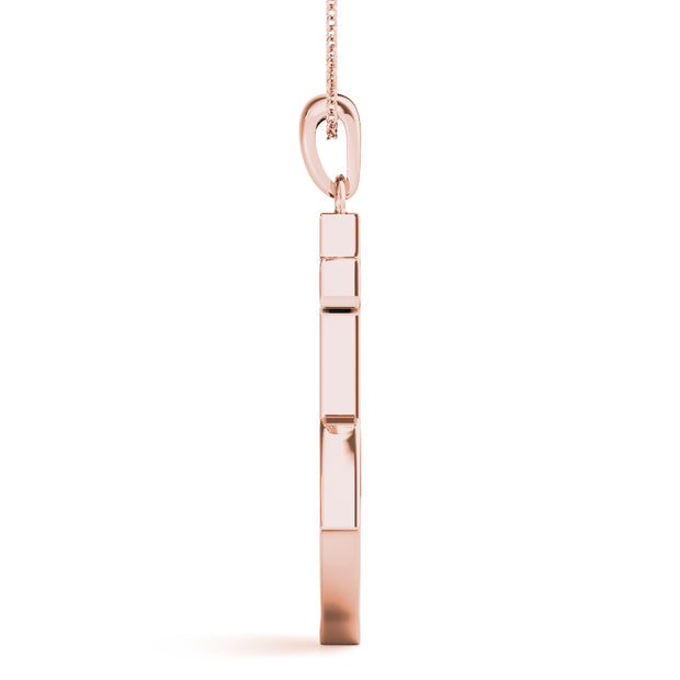 14K Rose Gold 1/8 ct tw Fashion Diamond Pendant