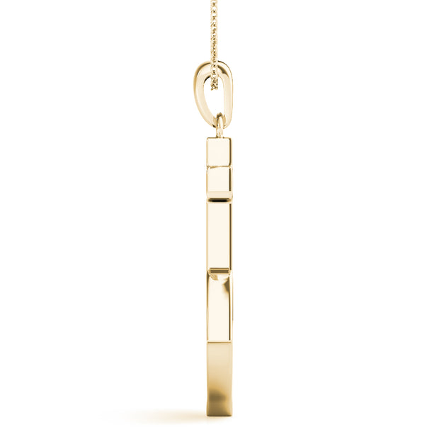 18K Yellow Gold 1/8 ct tw Fashion Diamond Pendant