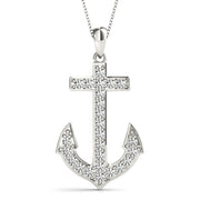 14K White Gold 1/8 ct tw Fashion Diamond Pendant