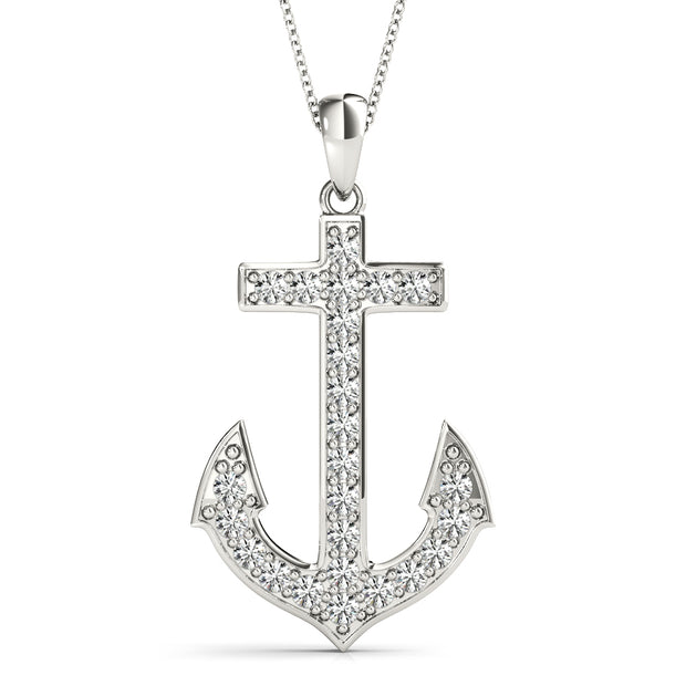 14K White Gold 1/8 ct tw Fashion Diamond Pendant