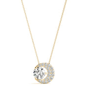 14K Yellow Gold 1/3 ct tw Solitaire Diamond Pendant