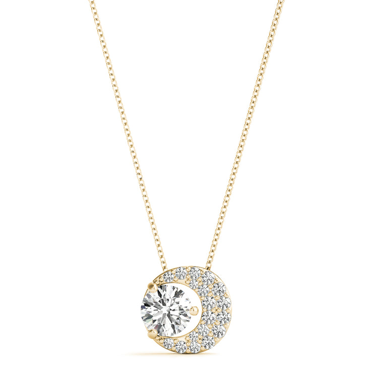 14K Yellow Gold 1/3 ct tw Solitaire Diamond Pendant