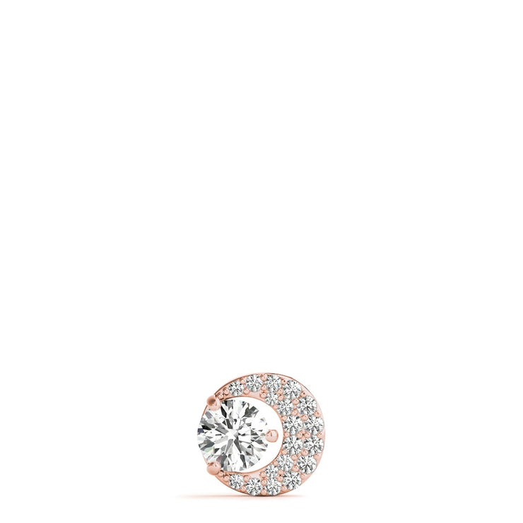 18K Rose Gold 1/3 ct tw Solitaire Diamond Pendant