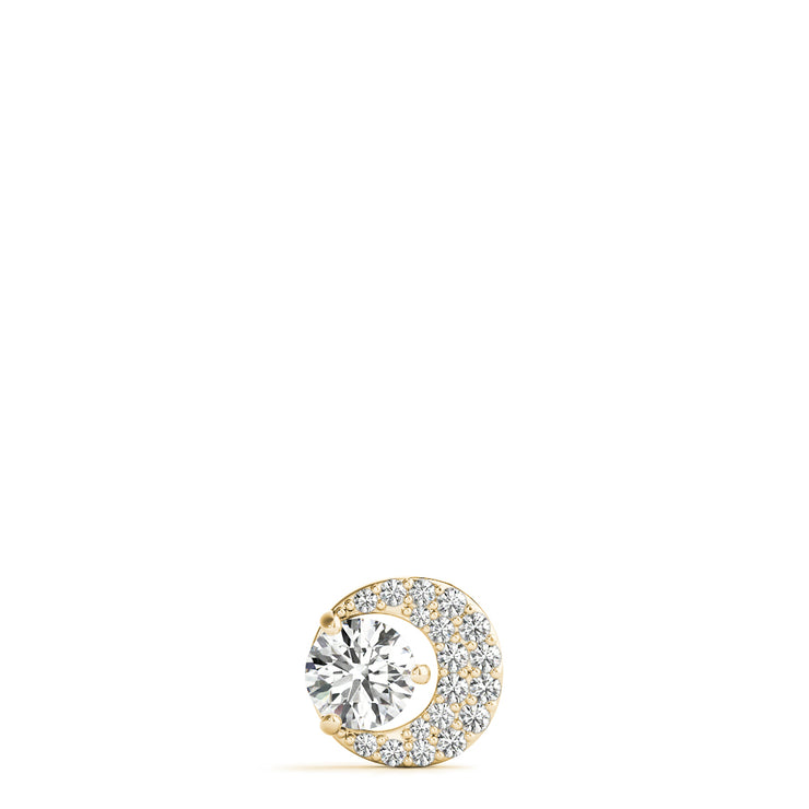 18K Yellow Gold 1/3 ct tw Solitaire Diamond Pendant