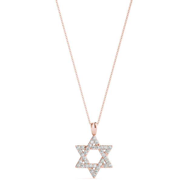 18K Rose Gold 1/10 ct tw Fashion Diamond Pendant