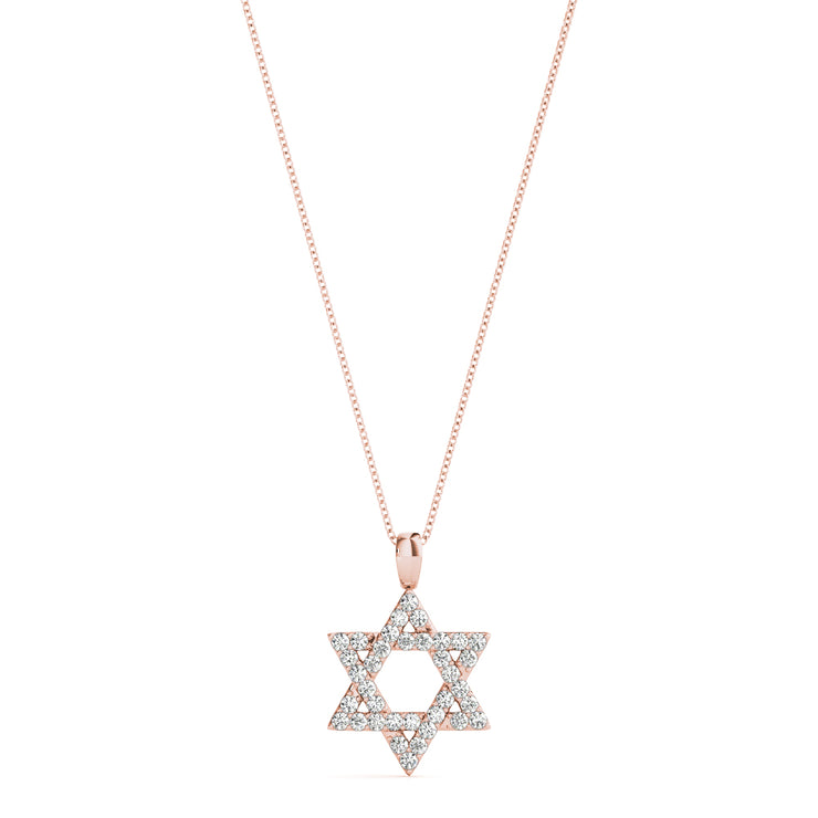 18K Rose Gold 1/10 ct tw Fashion Diamond Pendant
