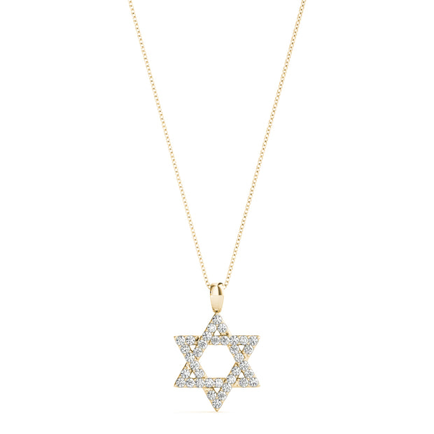 14K Yellow Gold 1/10 ct tw Fashion Diamond Pendant