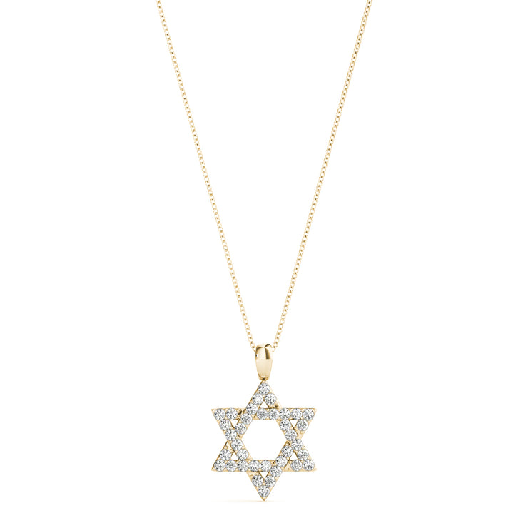 14K Yellow Gold 1/10 ct tw Fashion Diamond Pendant