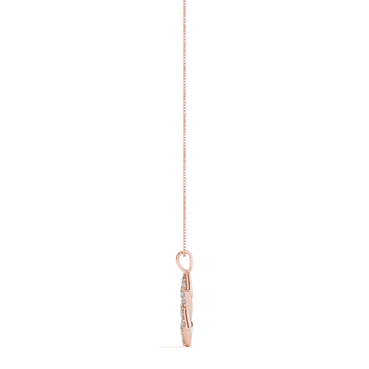 14K Rose Gold 1/10 ct tw Fashion Diamond Pendant