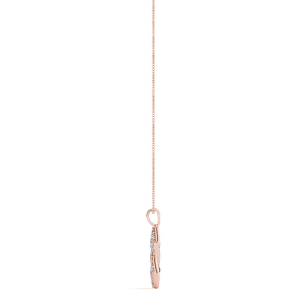 14K Rose Gold 1/10 ct tw Fashion Diamond Pendant
