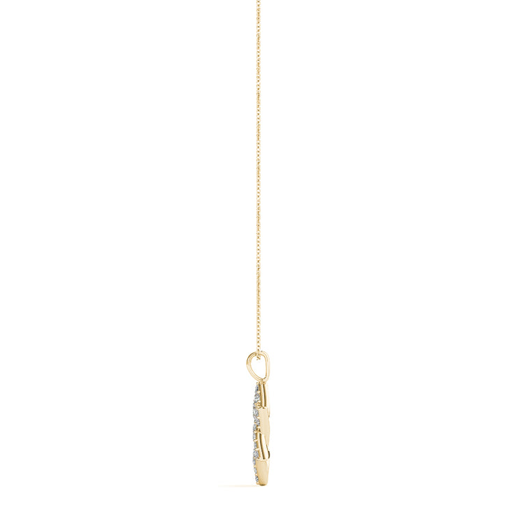 14K Yellow Gold 1/10 ct tw Fashion Diamond Pendant