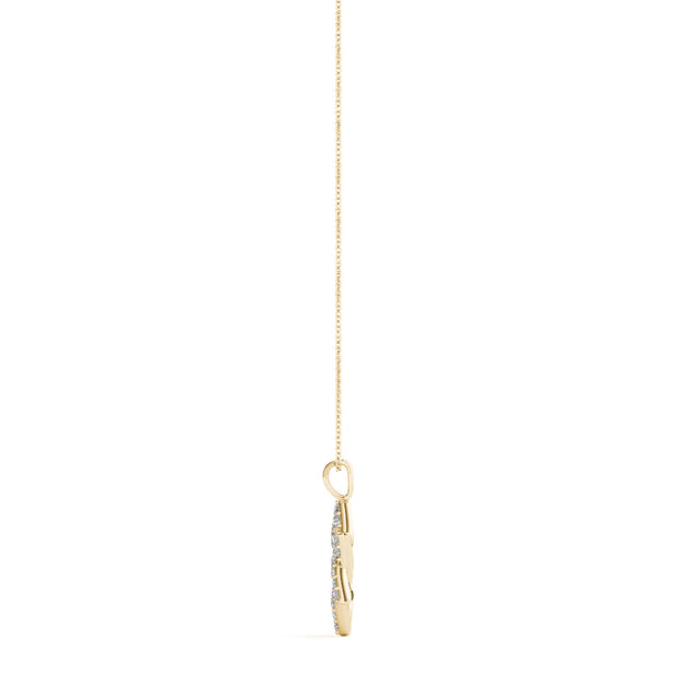 18K Yellow Gold 1/10 ct tw Fashion Diamond Pendant