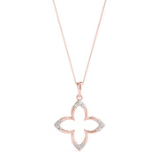 18K Rose Gold 1/10 ct tw Fashion Diamond Pendant