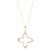 14K Yellow Gold 1/10 ct tw Fashion Diamond Pendant
