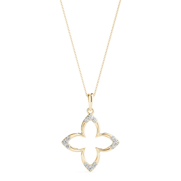 14K Yellow Gold 1/10 ct tw Fashion Diamond Pendant