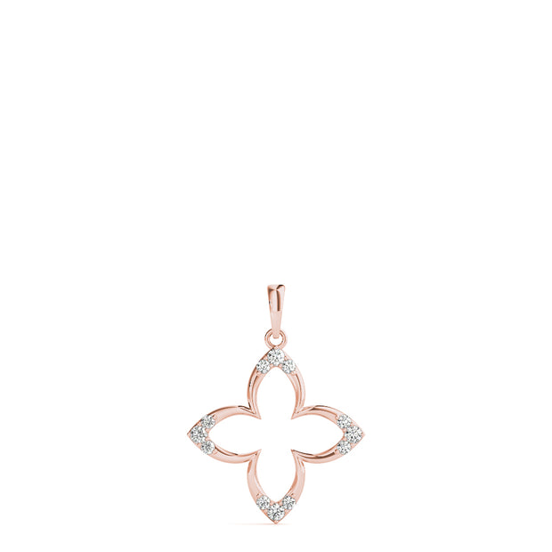 14K Rose Gold 1/10 ct tw Fashion Diamond Pendant