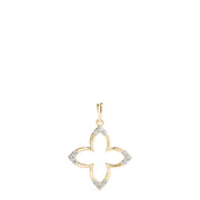 14K Yellow Gold 1/10 ct tw Fashion Diamond Pendant