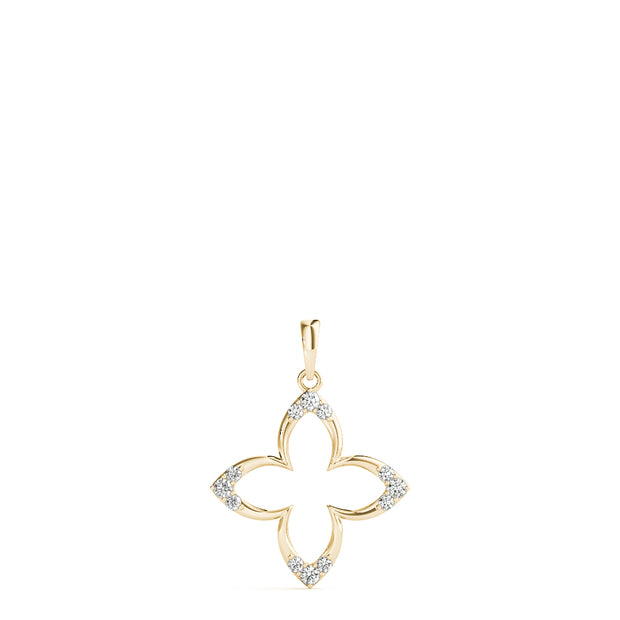 14K Yellow Gold 1/10 ct tw Fashion Diamond Pendant