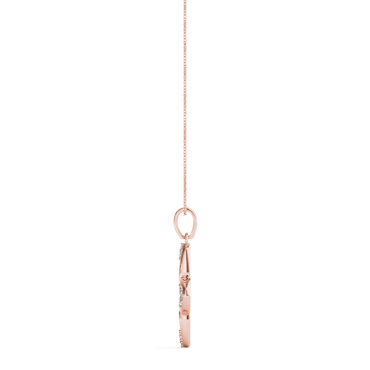 18K Rose Gold 1/10 ct tw Fashion Diamond Pendant